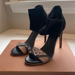 Coach snake skin/ suede heels
